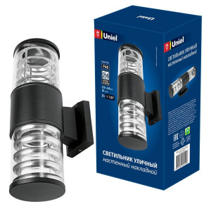 Настенный светильник уличный  UUL-S12A 2x60W/E27 IP65 BLACK