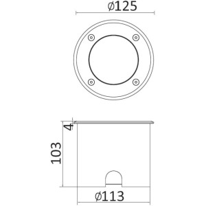 Встраиваемый светильник уличный Встраиваемые светильники c LED W7036A-3K SS