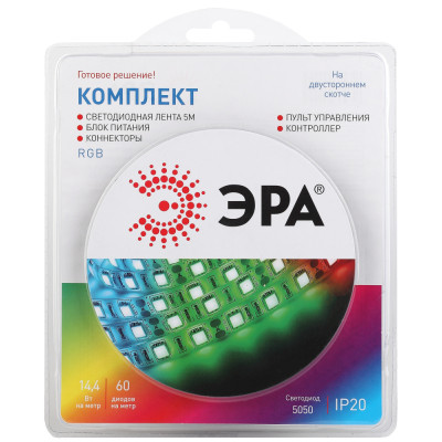 Светодиодная лента  5050kit-14,4-60-12-IP20-RGB-5m