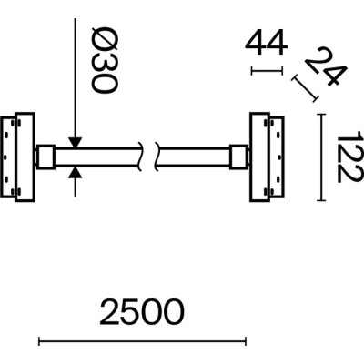 Трековый светильник Tau TR101-2-50W4K-B